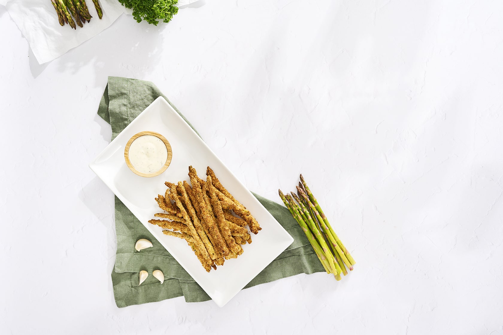 Asparagus Fries with Ranch Dipping Sauce min